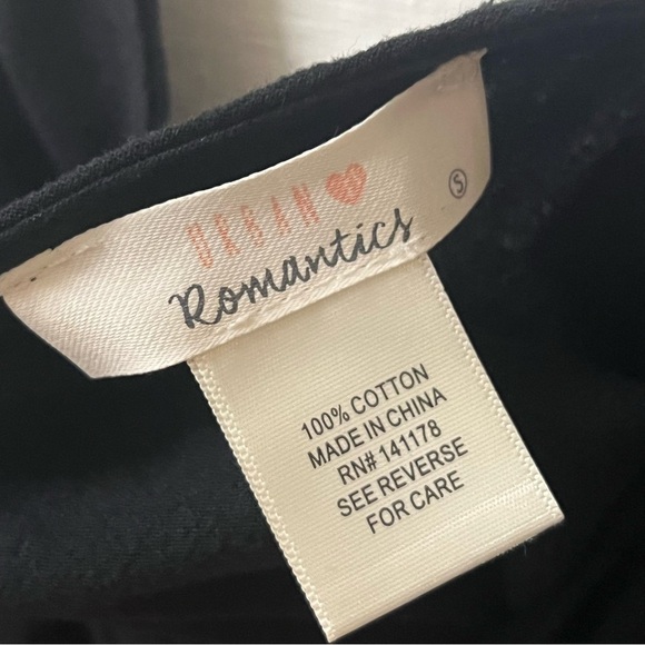 Urban Romantics 100% Cotton Black Romper Overalls Size Small - Picture 5 of 7